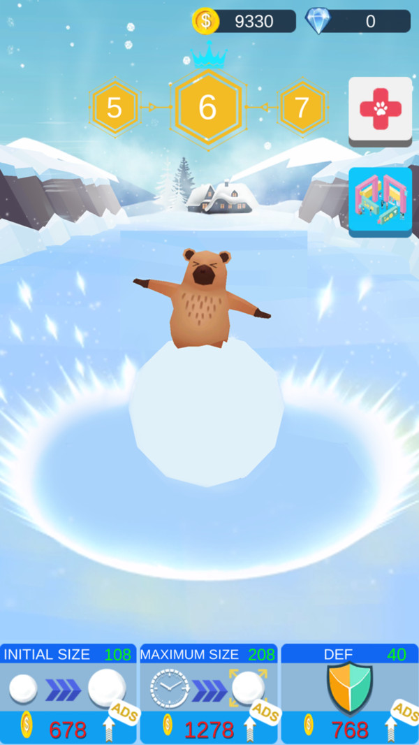 踩着雪球的熊熊截图