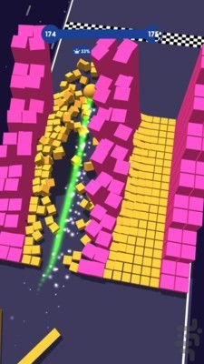 彩色粉碎球球3D