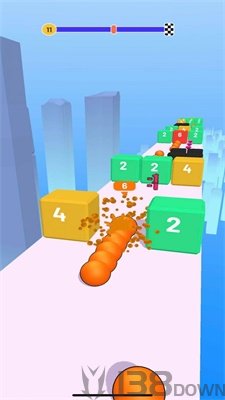 蛇形奔跑3D积木