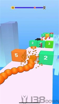 蛇形奔跑3D积木