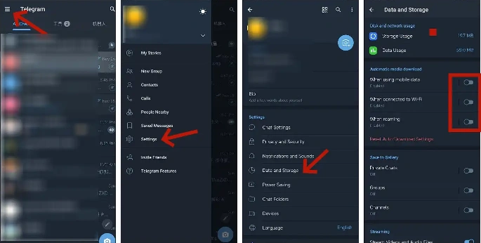 关闭手机上 Telegram 自动下载的方法