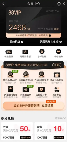 淘宝88vip会员有哪些权益?