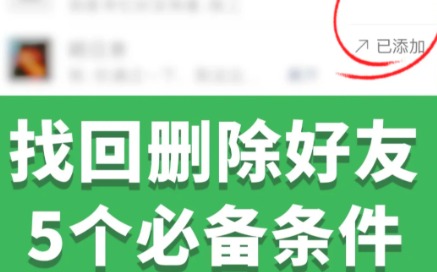 微信好友删除了怎么找回来：按这6条路挨个试，基本都能