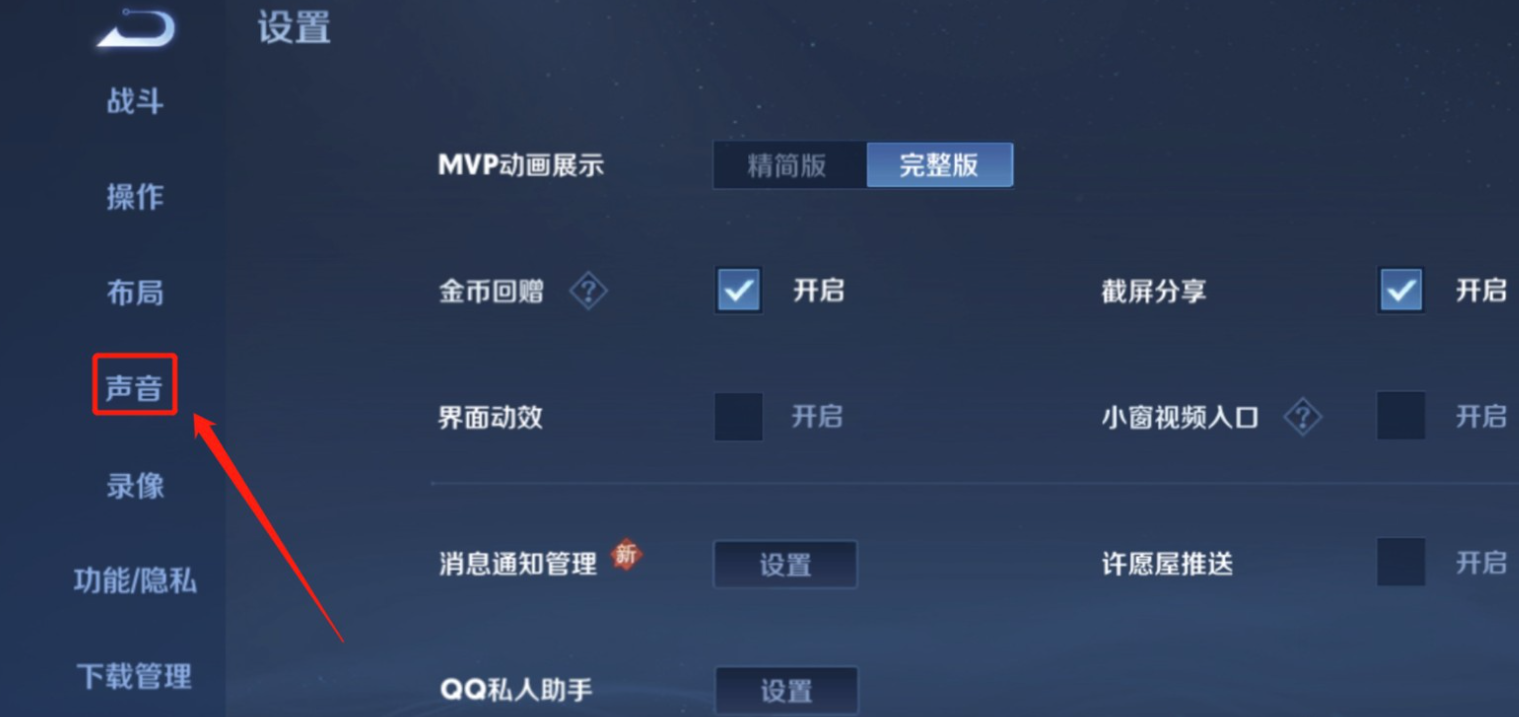 怎么关闭王者荣耀局内震动效果